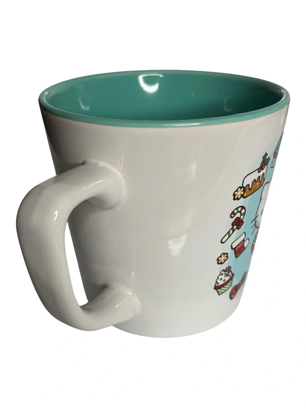 Sanrio Hello Kitty 17oz Ceramic Cafe Mug 2024 Xmas Christmas Gingerbread Treats